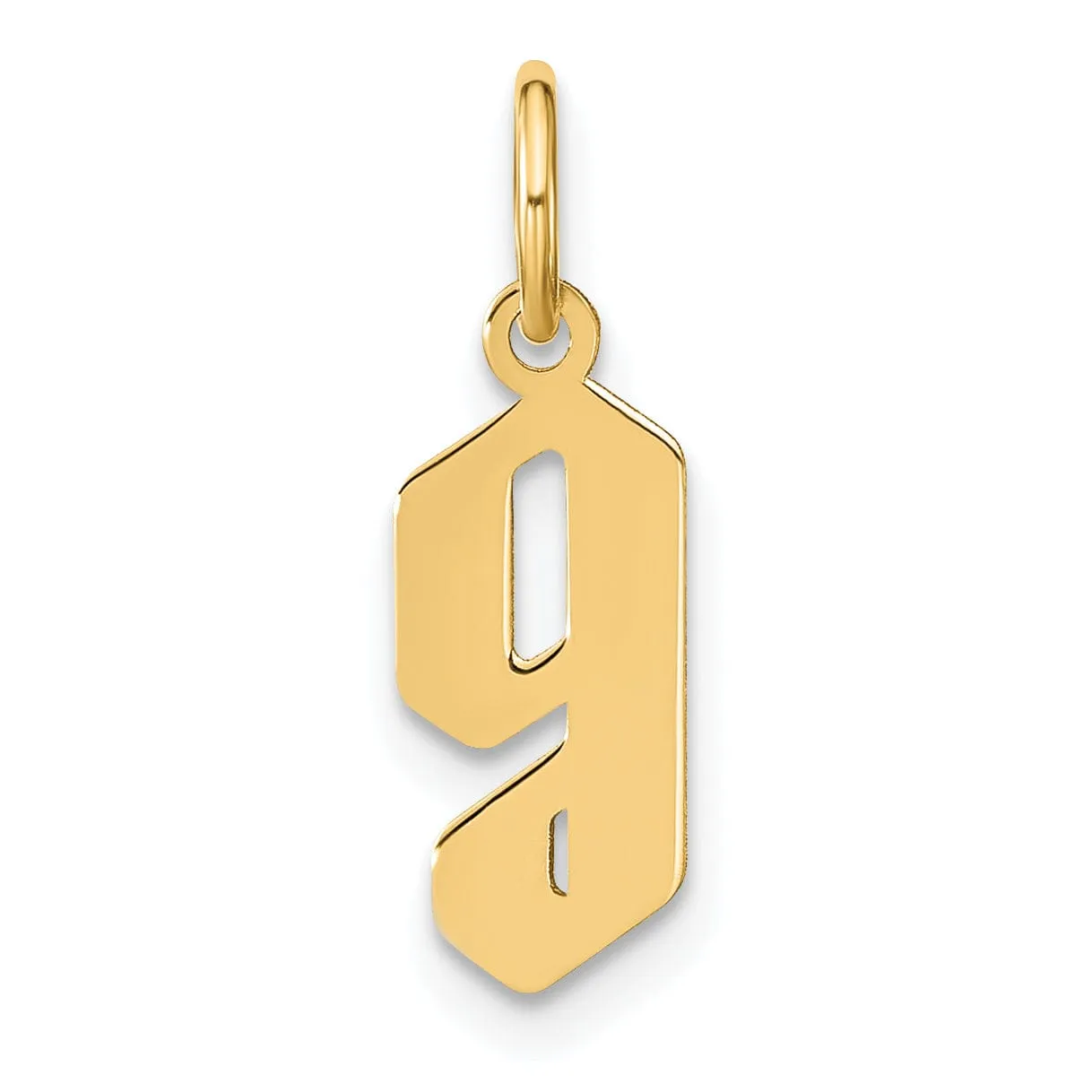 14K Yellow Gold Lower Case Letter G Initial Charm Pendant