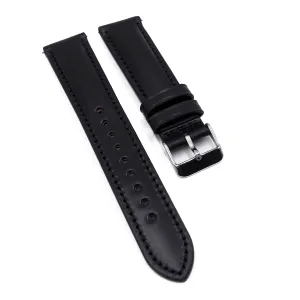 20mm Black Bridle Leather Watch Strap