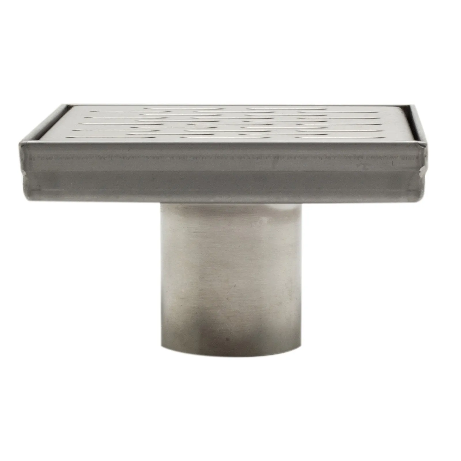 ALFI ABSD55C-BSS 5" x 5" Square Stainless Steel Shower Drain with Groove Holes