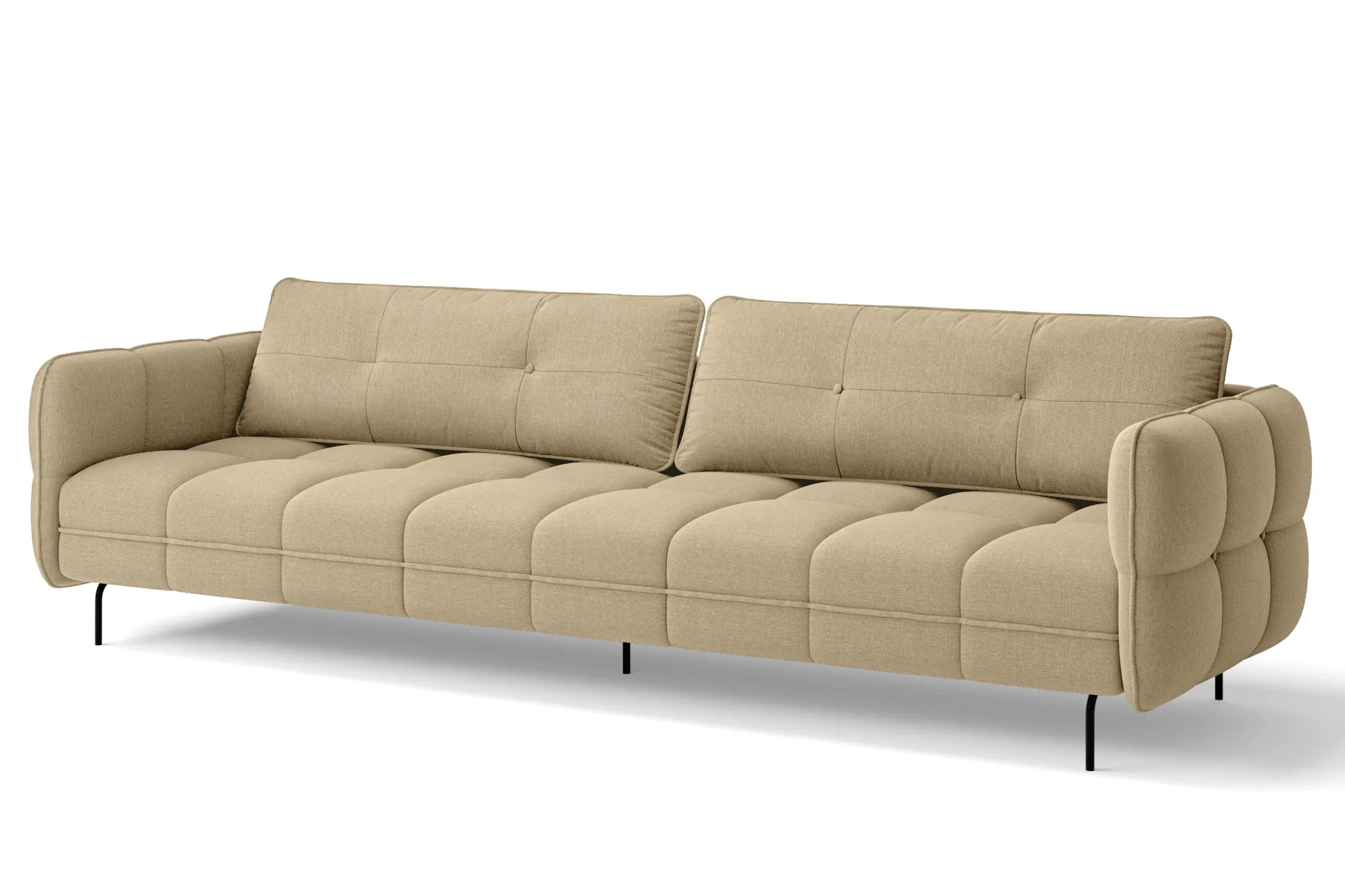 Anzio 4 Seater Sofa Beige Linen Fabric