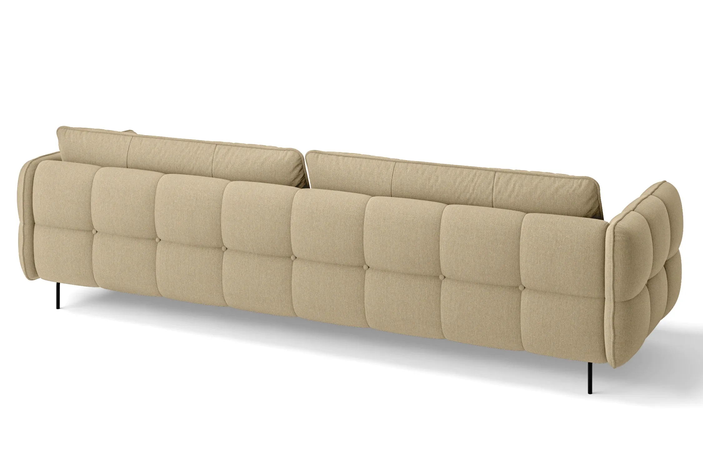 Anzio 4 Seater Sofa Beige Linen Fabric