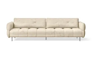 Anzio 4 Seater Sofa Cream Velvet