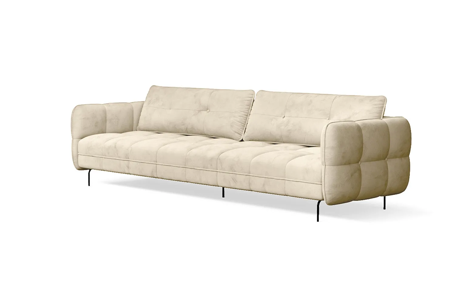 Anzio 4 Seater Sofa Cream Velvet