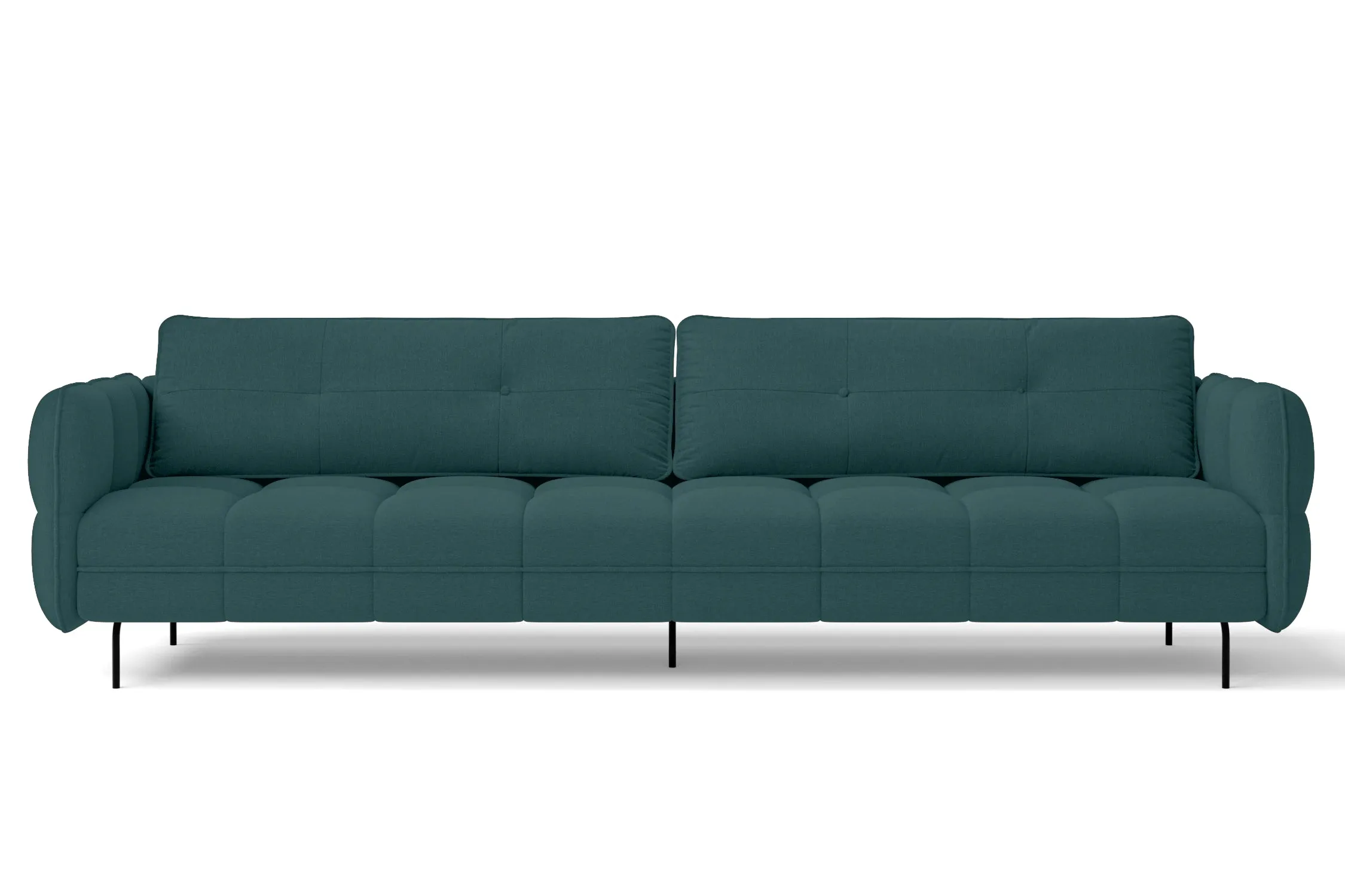 Anzio 4 Seater Sofa Teal Linen Fabric