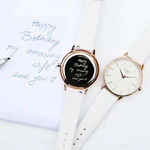 Architēct Blanc - Personalised Ladies Watch - White Strap