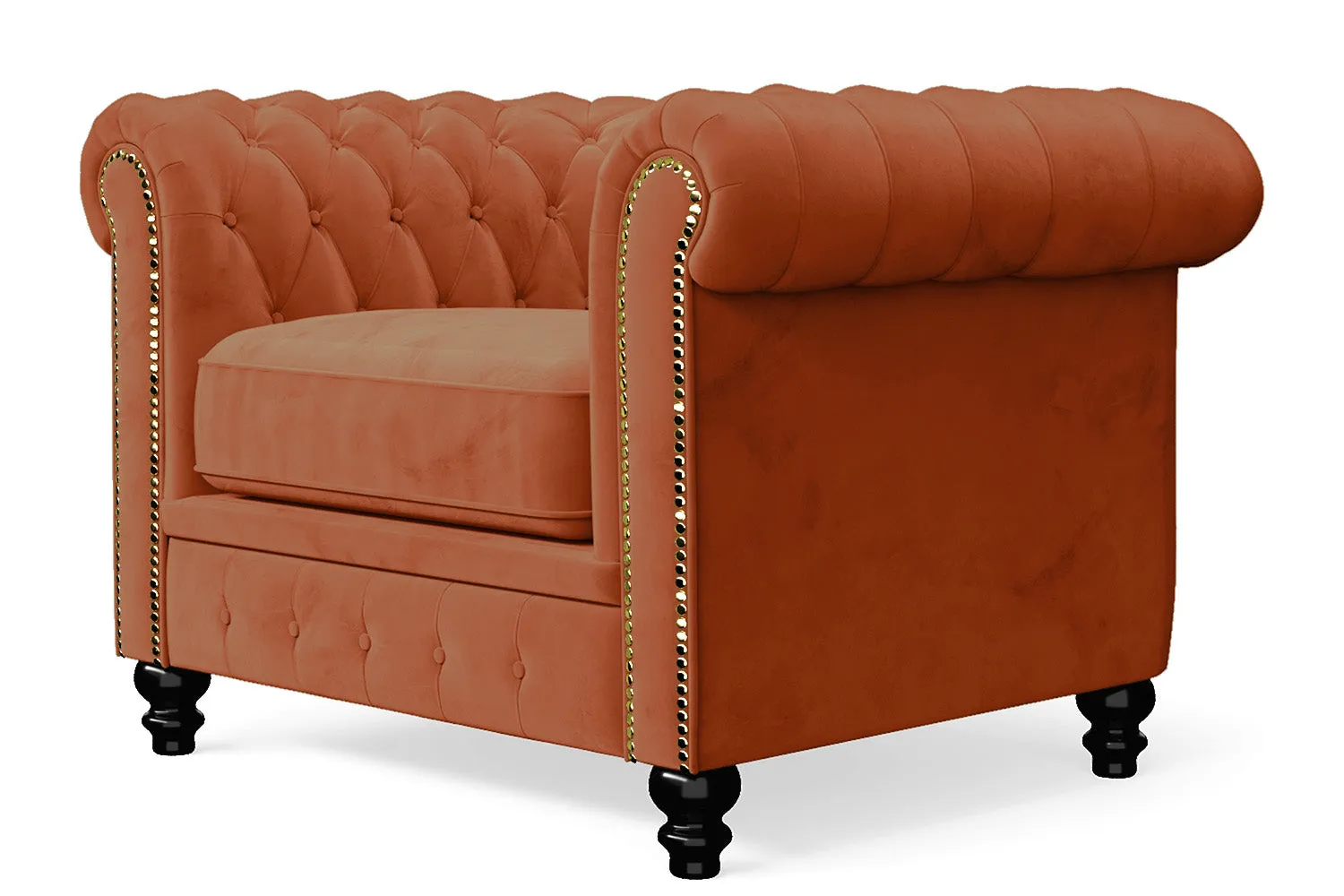 Aversa Armchair Orange Velvet