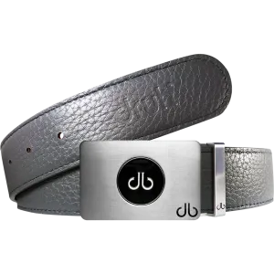 Ballmarker Grey Full Grain Leather Texture Belt