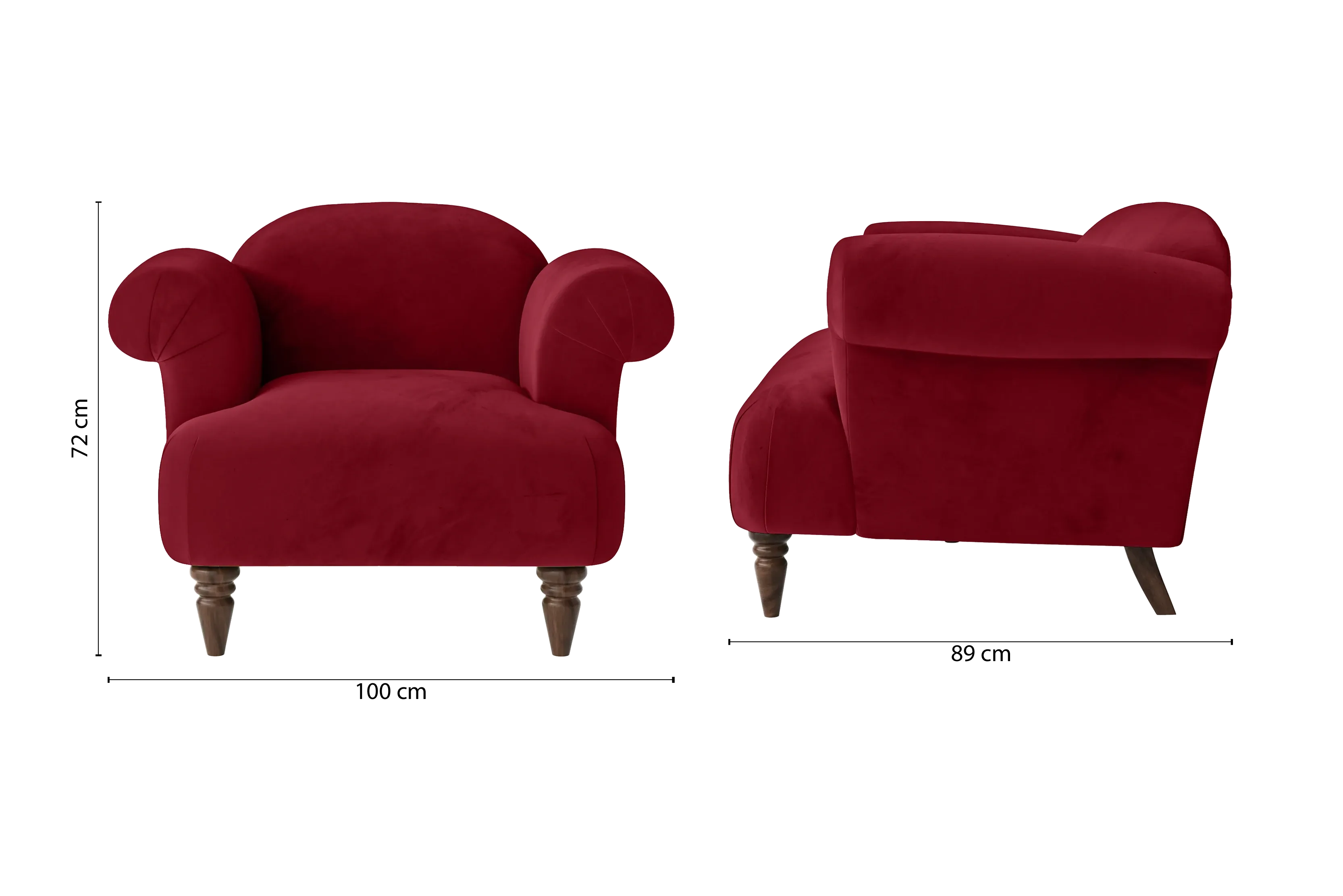 Barberton Armchair Red Velvet