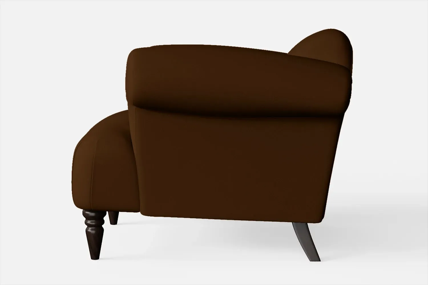 Barberton Armchair Walnut Brown Leather