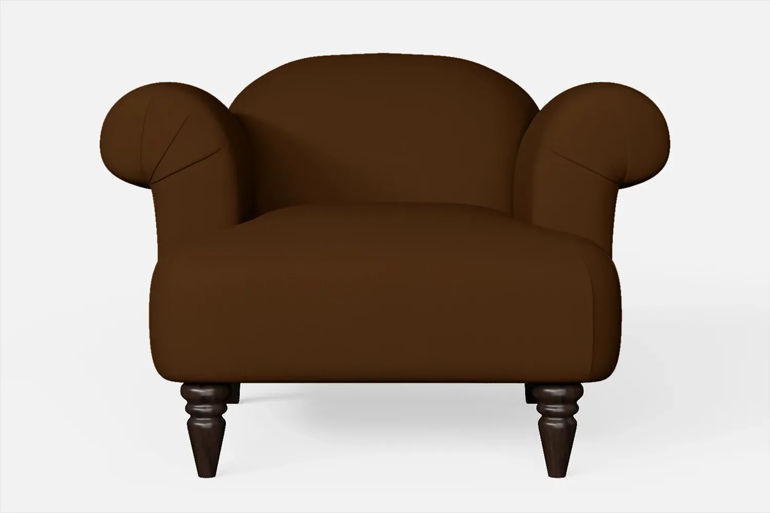 Barberton Armchair Walnut Brown Leather