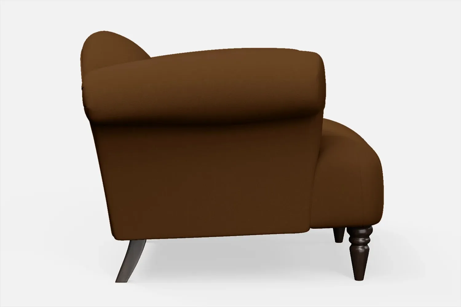 Barberton Armchair Walnut Brown Leather