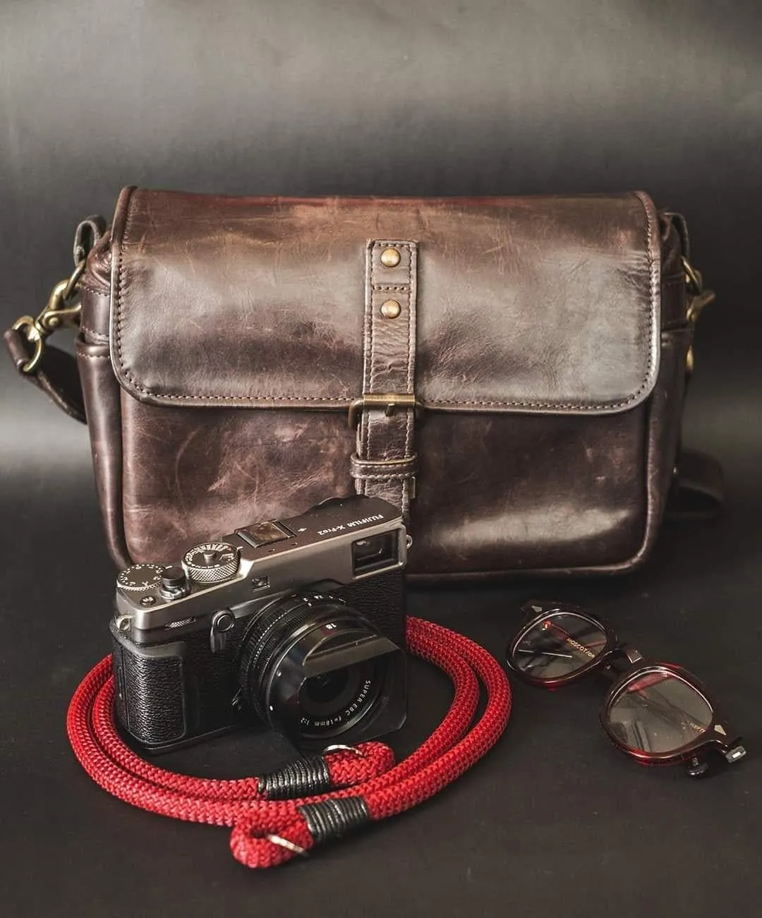 Burgundy Acrylic Camera Strap