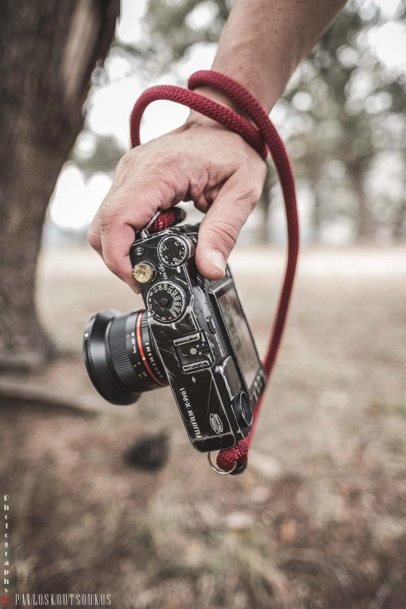 Burgundy Acrylic Camera Strap