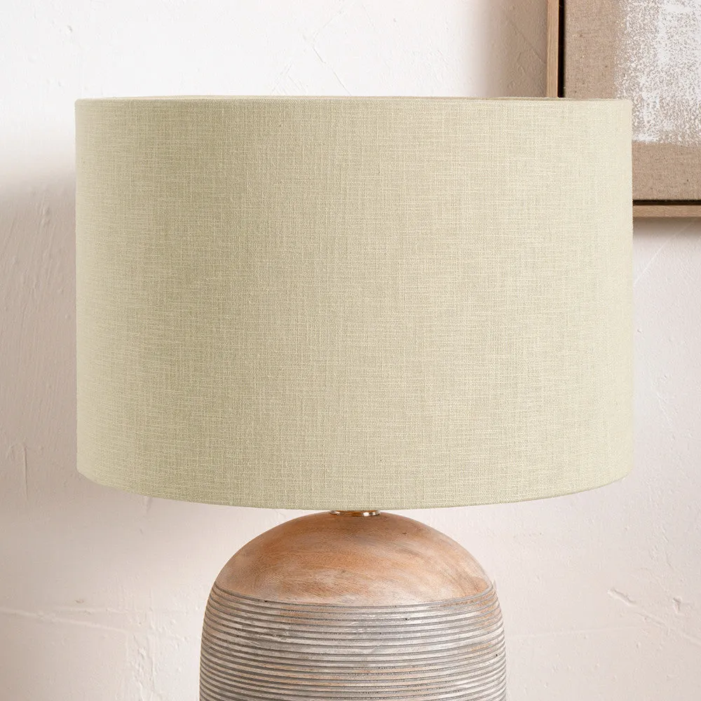 Butterscotch Linen Drum Shade | 35cm