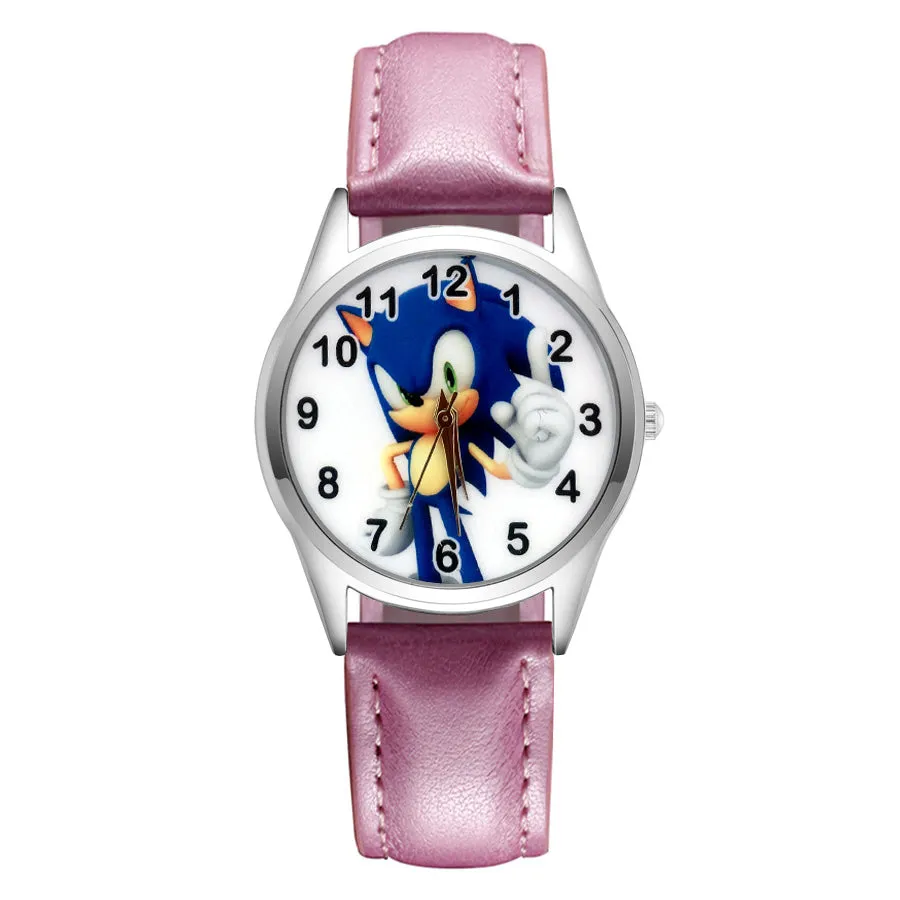 Cartoon Wrist Watches Pretty Hedgehog Style Children's Women's Students Girls Boys Quartz Leather Silicone Strap Clock