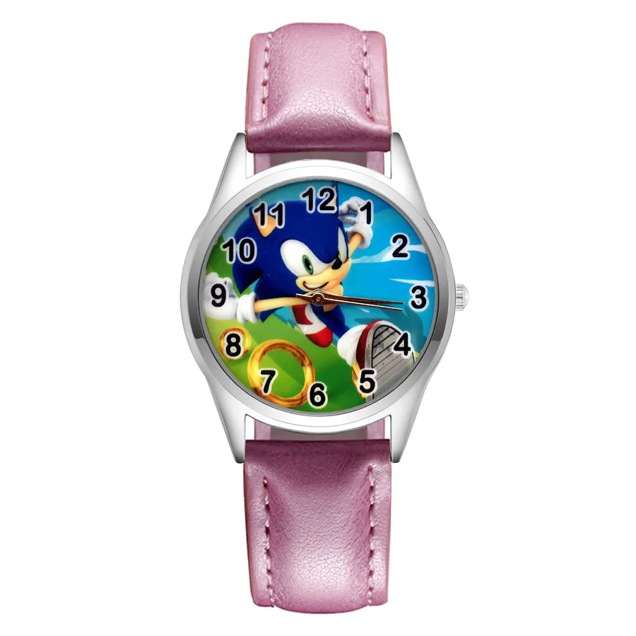 Cartoon Wrist Watches Pretty Hedgehog Style Children's Women's Students Girls Boys Quartz Leather Silicone Strap Clock