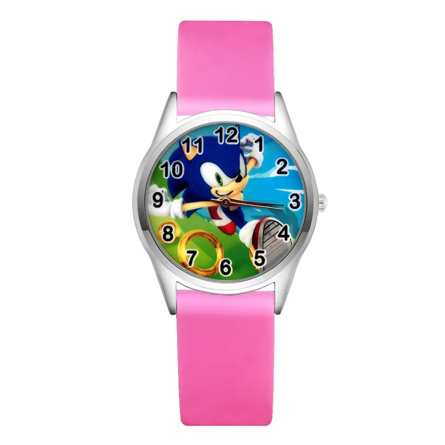 Cartoon Wrist Watches Pretty Hedgehog Style Children's Women's Students Girls Boys Quartz Leather Silicone Strap Clock