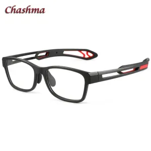 Chashma Men's Full Rim TR 90 Resin Titanium Square Sport Frame Eyeglasses 1927