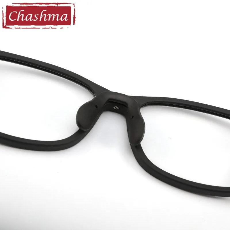 Chashma Men's Full Rim TR 90 Resin Titanium Square Sport Frame Eyeglasses 1927