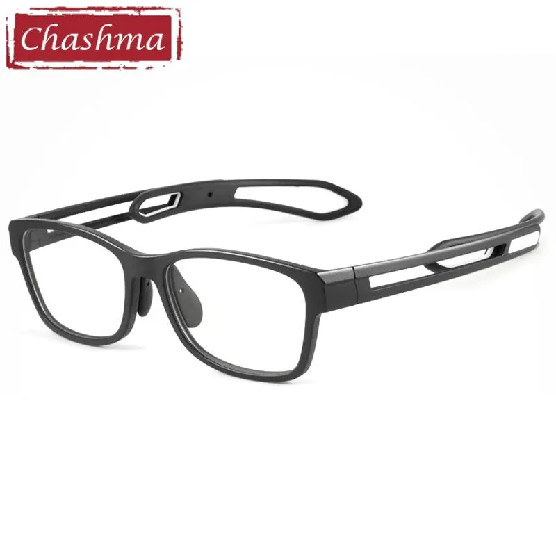 Chashma Men's Full Rim TR 90 Resin Titanium Square Sport Frame Eyeglasses 1927