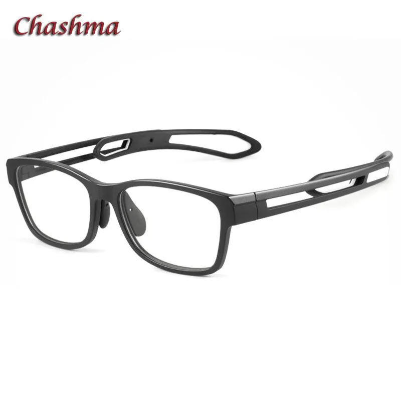 Chashma Men's Full Rim TR 90 Resin Titanium Square Sport Frame Eyeglasses 1927