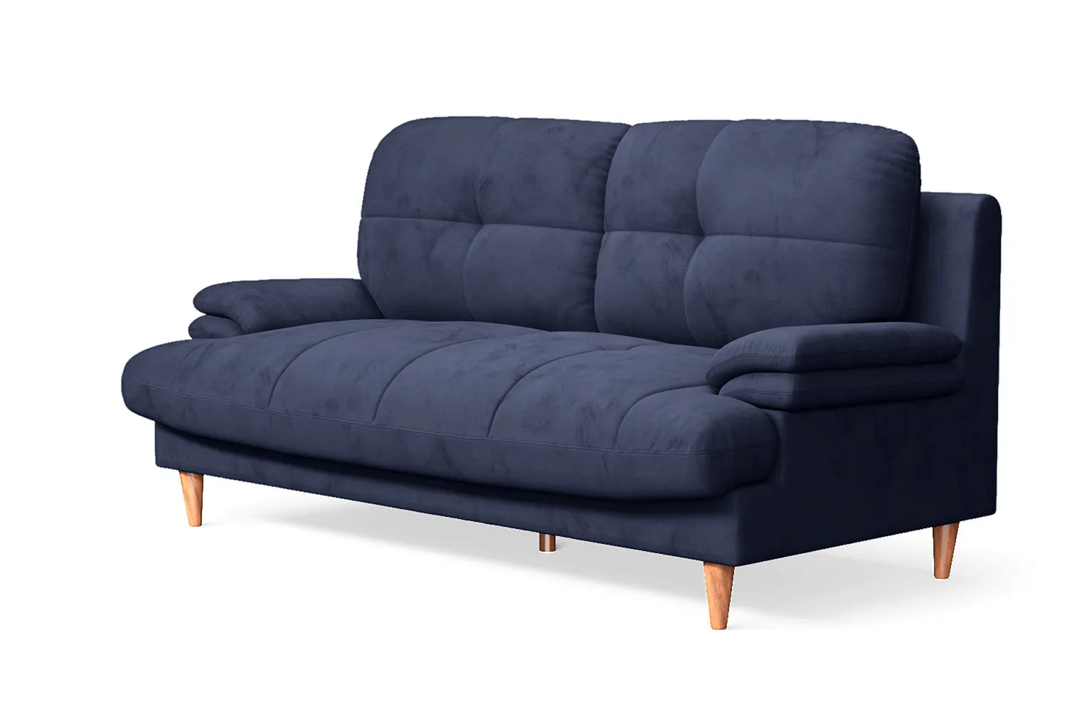 Cosenza 3 Seater Sofa Dark Blue Velvet