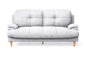 Cosenza 3 Seater Sofa Silver Velvet