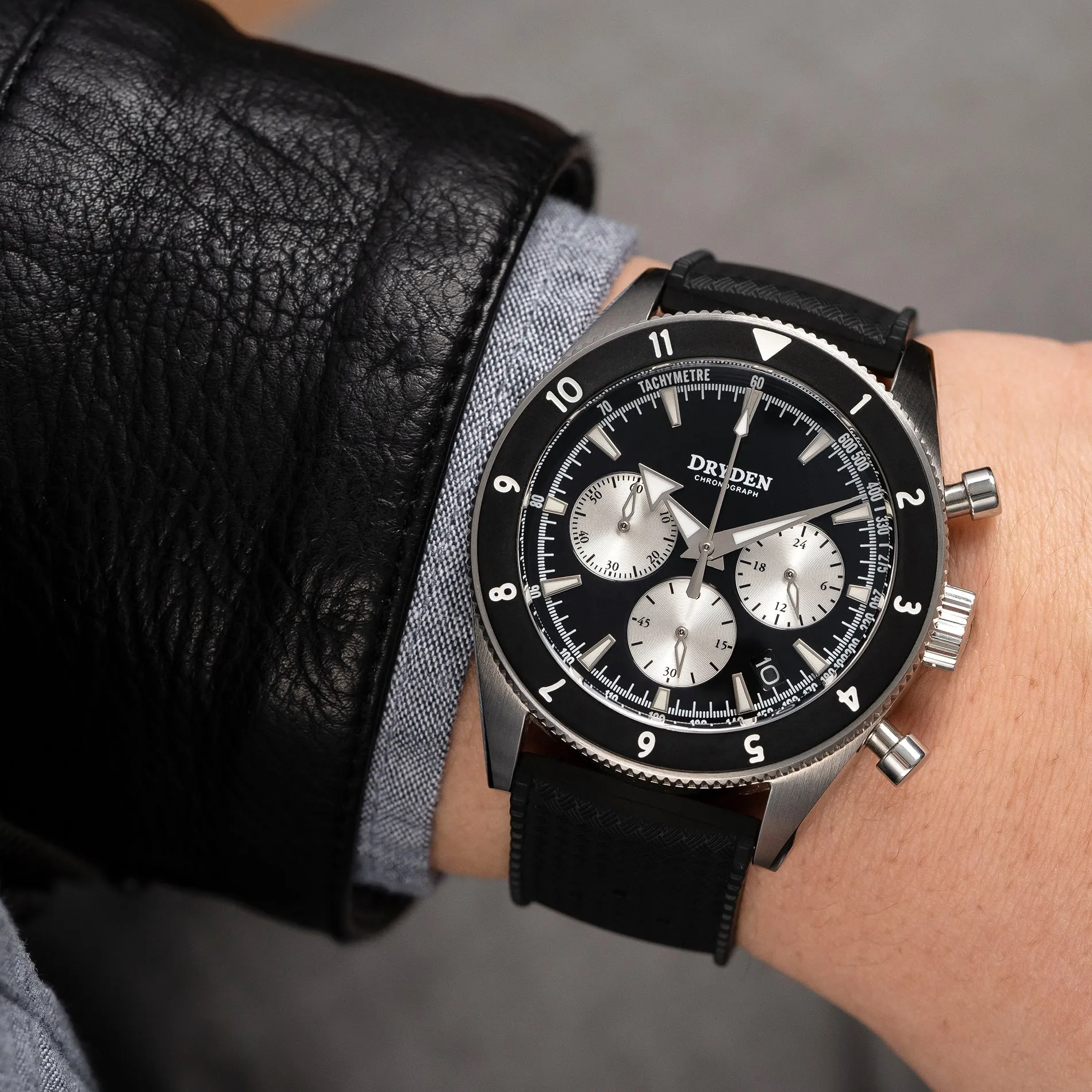 Dryden Chrono Diver Series 1 - Black Silver