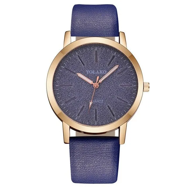 Elegant leather Strap watch