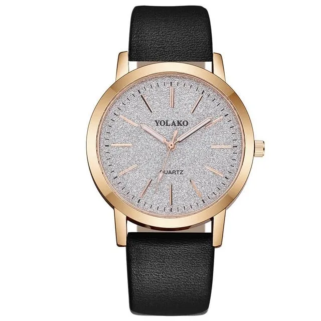 Elegant leather Strap watch