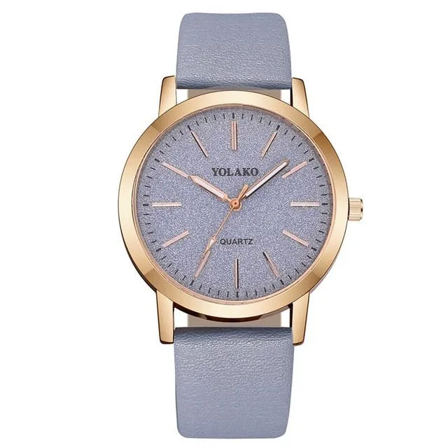 Elegant leather Strap watch