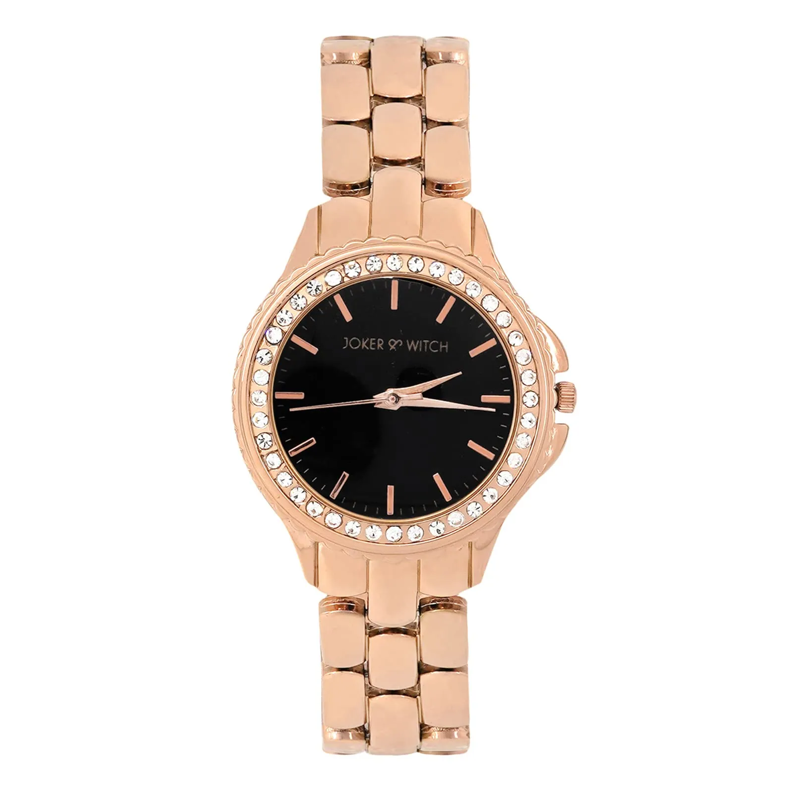 Erica Luxury Rosegold Watch with Elegant Black Dial