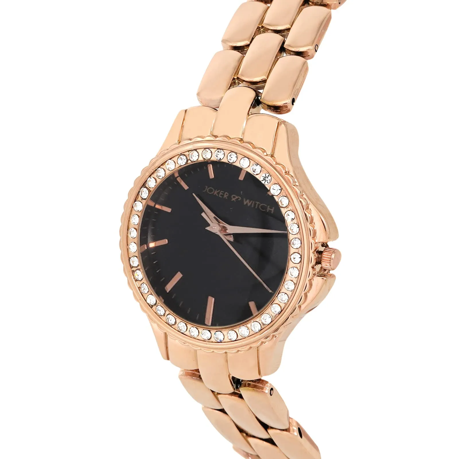 Erica Luxury Rosegold Watch with Elegant Black Dial