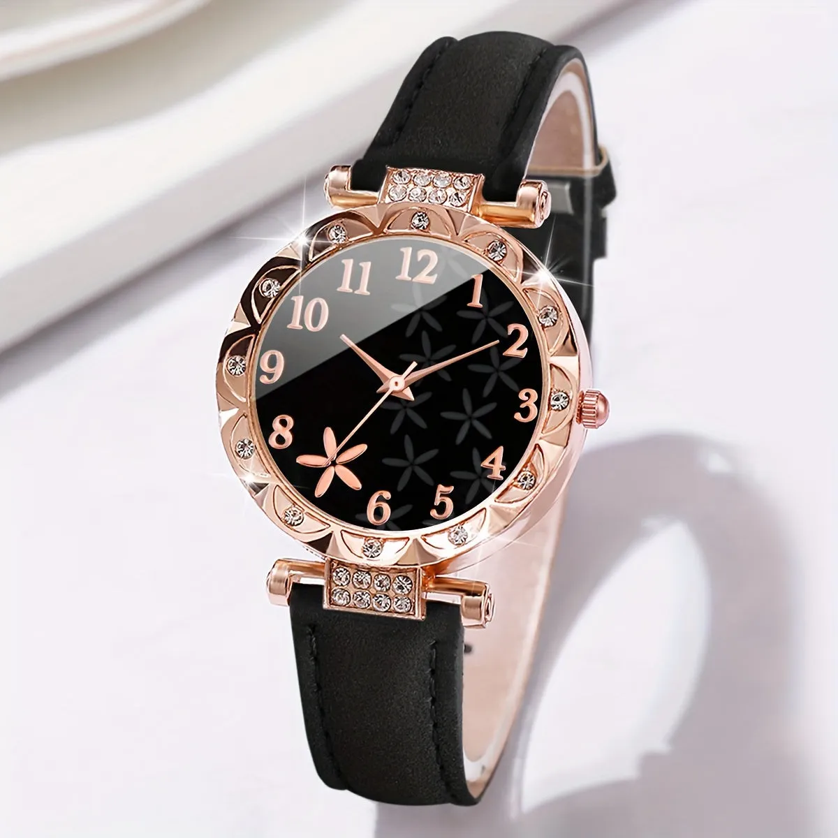 Floral Quartz Watch Set Perfect Gift for Mom 6pcs