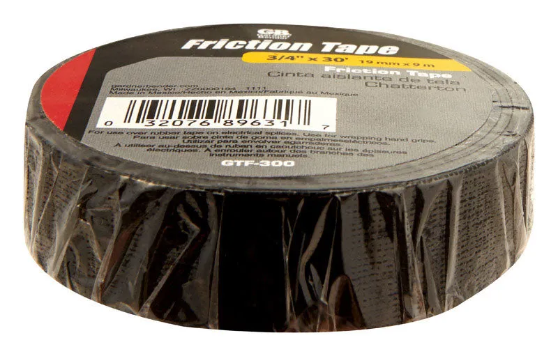 Gardner Bender 3/4 in. W X 30 ft. L Black Friction Tape