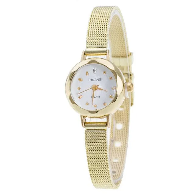 GENVIVIA Ladies Stainless Steel Waterproof Wrist Watch