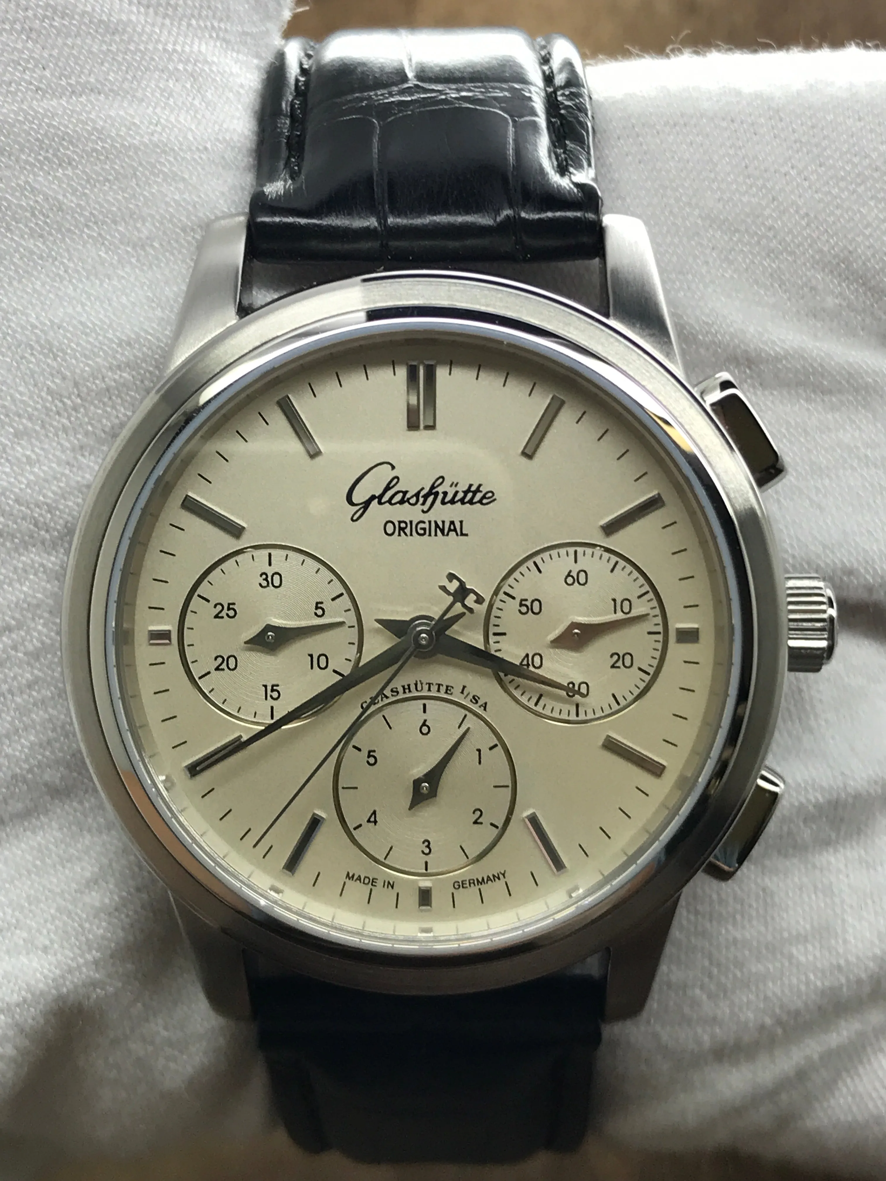 Glashutte Original Senator Chronograph 39-31-11-13-04 Silver Dial Automatic Men's Watch