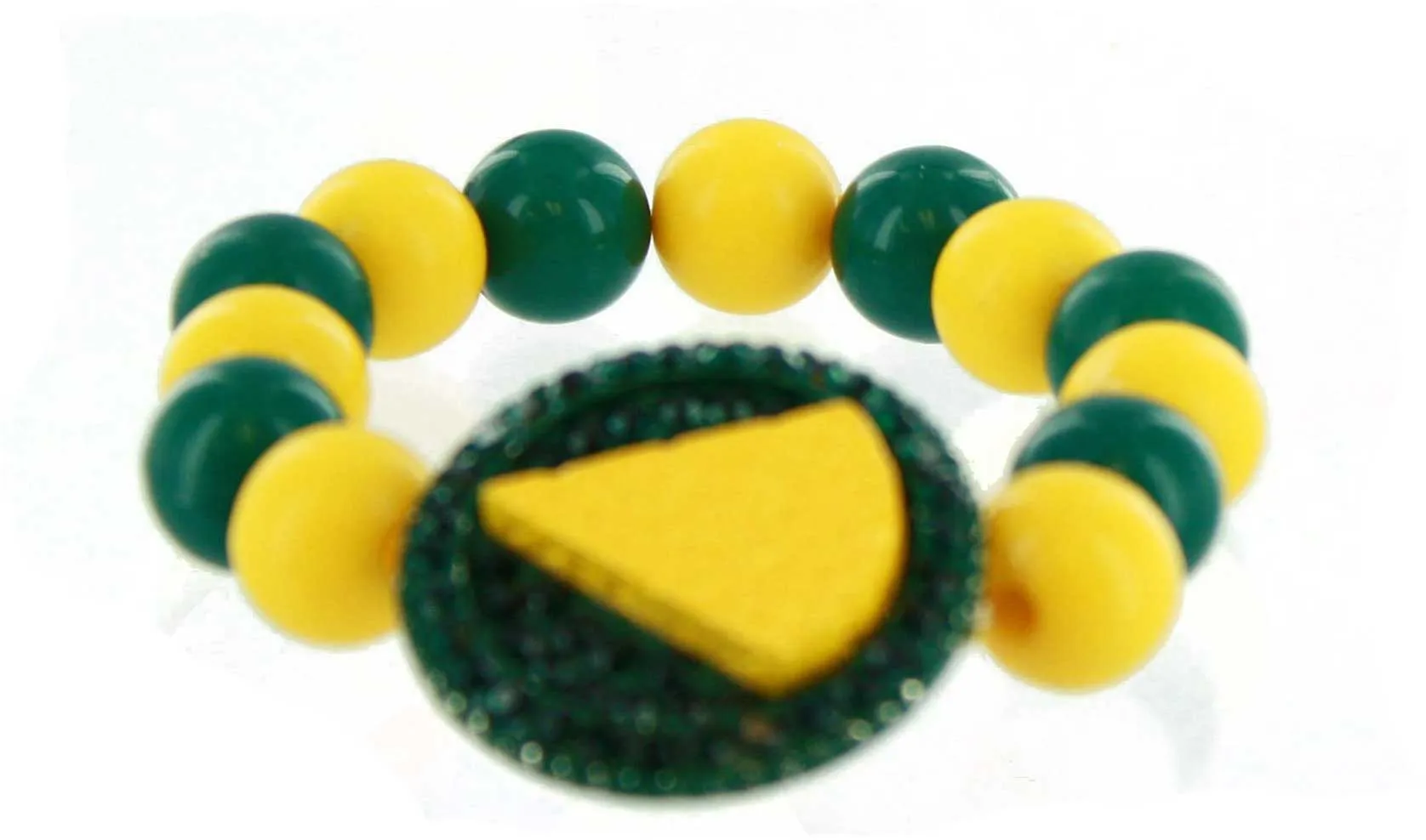 Green Bay Cheese Bead Bracelet