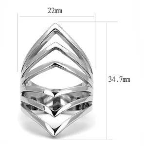 High polished (no plating) Stainless Steel Ring with No Stone for Women Style TK3144