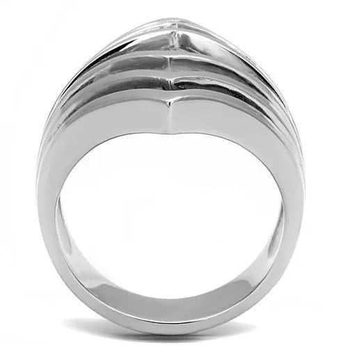 High polished (no plating) Stainless Steel Ring with No Stone for Women Style TK3144