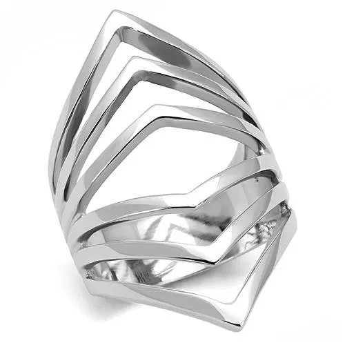 High polished (no plating) Stainless Steel Ring with No Stone for Women Style TK3144