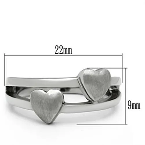 High polished (no plating) Stainless Steel Ring with No Stone for Women Style TK398