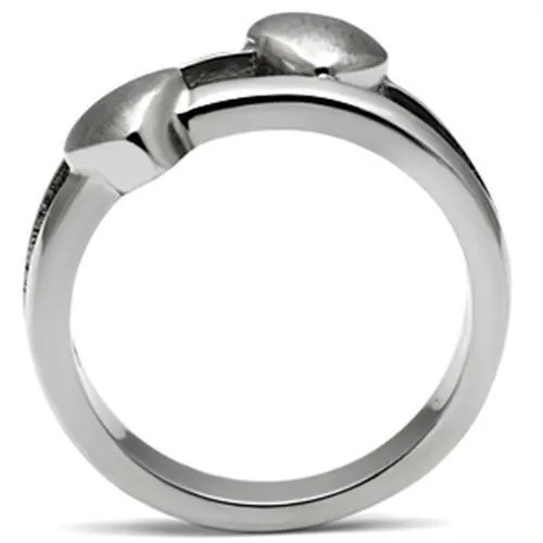 High polished (no plating) Stainless Steel Ring with No Stone for Women Style TK398