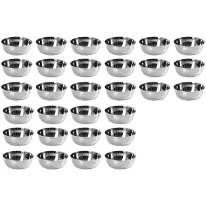 Kuber Industries Stainless Steel Bowl Kitchen Set | Durable & Wobble Free Base | Rust Proof, Easy to Clean & Store | Essential Indian Dinnerware & Crockery | Steel Bowl Set of 6 (Pack of 5)