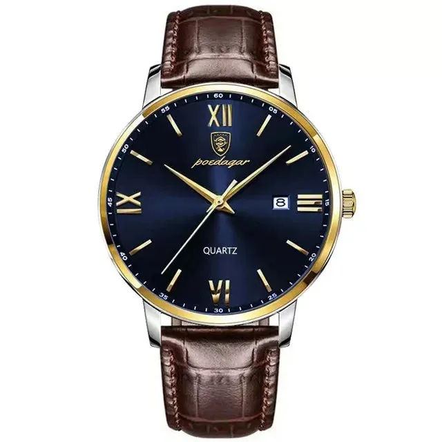 Leather Men's Quartz Luxury Watch