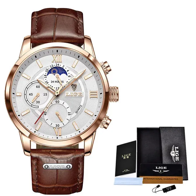 Leather Strap Luxury Quartz Watch