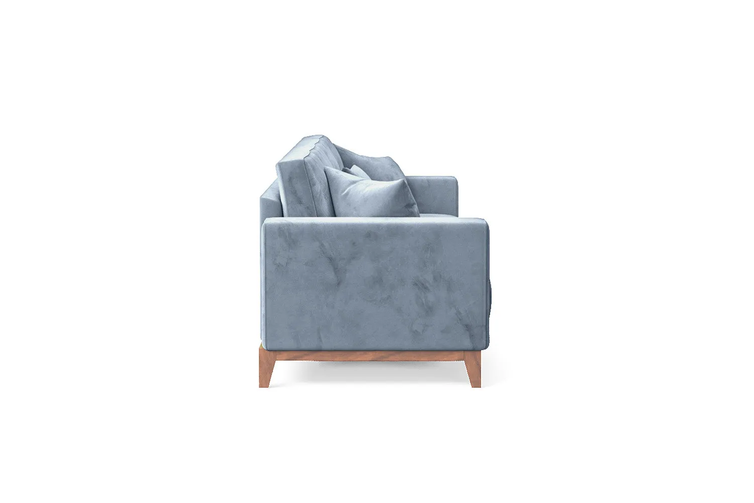 Lucca 4 Seater Sofa Baby Blue Velvet