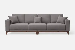 Lucca 4 Seater Sofa Grey Linen Fabric