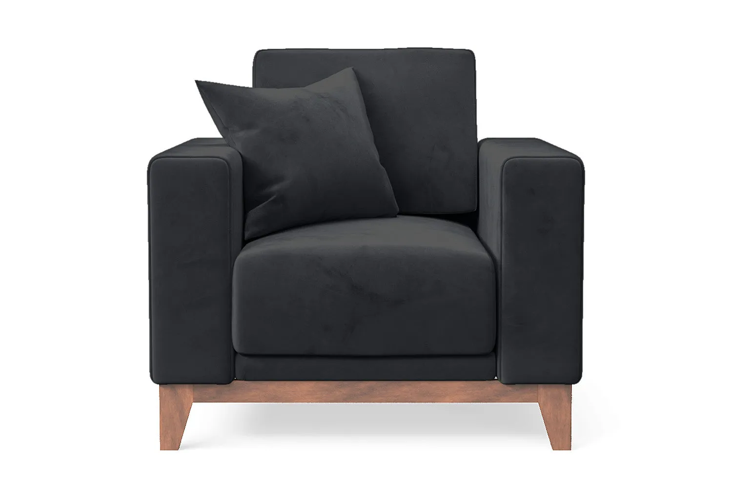 Lucca Armchair Dark Grey Velvet