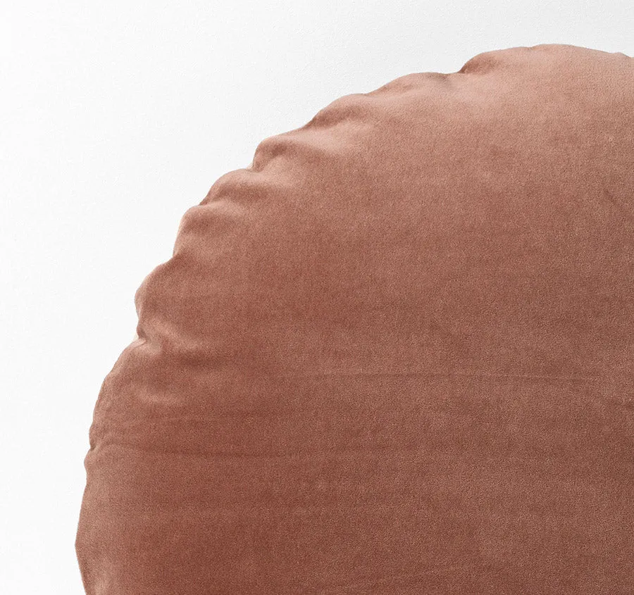 Luxury Velvet 55cm Round Filled Cushion Clove